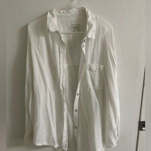 Cute ae white oversized button up